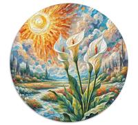 Peace Lily 1000 Pieces Jigsaw Puzzles For Adults Challenging Game Stress Relieving Entertainment Exercise The Memory of The Brain for Men, Women, Elders, Seniors 1000pcs (67.5x67.5cm)