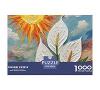 Peace Lily 1000 Pieces Jigsaw Puzzles For Adults Educational Games Stress Relieving Entertainment Cultivate The Spirit of Teamwork For Adults Gifts 38x26cm/1000pcs