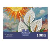 Peace Lily 1000 Pieces Jigsaw Puzzles For Adults Family Challenge Toys Stress Relieving Entertainment Cultivate The Spirit of Teamwork For Adults Gifts 70x50cm/1000pcs