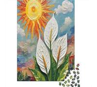 Peace Lily 1000 Pieces Jigsaw Puzzles for Adults Festive Gifts Family Challenging Educational Challenge Home Decoration for Adults And Kids Age 12 Years Up 1000pcs (75x50cm)