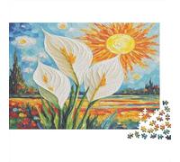 Peace Lily 1000 Pieces Jigsaw Puzzles for Adults Festive Gifts Family Challenging Educational Games Home Decoration for Adults And Kids Age 12 Years Up 1000pcs (75x50cm)
