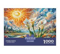 Peace Lily Jigsaw Puzzles 1000 Piece for Adults Challenging Puzzles for The Whole for Women Home Decoration 100% Recvcled Cardboard 52x38cm/1000pcs