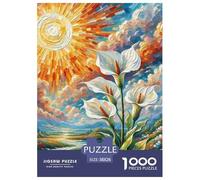 Peace Lily Jigsaw Puzzles Puzzle for Adults Kids. 1000 Piece Impossible Challenge Toy Educational Games Home Decoration for Educational Games Gifts 38x26cm/1000pcs