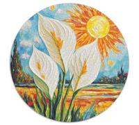 Peace Lily Jigsaw Puzzles Puzzle for Adults Kids. 1000 Pieces Impossible Challenge Toy Educational Game Home Decoration for Educational Games Gifts 1000pcs (67.5x67.5cm)