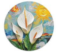 Peace Lily Jigsaw Puzzles Puzzle for Adults Kids. 1000 Pieces Impossible Challenge Toy Educational Game Home Decoration for Educational Games Gifts 1000pcs (67.5x67.5cm)