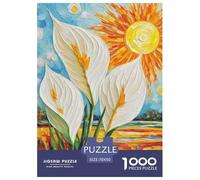 Peace Lily Jigsaw Puzzles Puzzles for Adults Kids. 1000 Pieces Impossible Challenge Toy Educational Games Home Decoration for Adults& Kids Age 14 Years Up 70x50cm/1000pcs