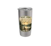 Peace Looks Good Here - Lake and Sunset Stainless Steel Insulated Tumbler