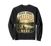 Peace Looks Good Here - Lake and Sunset Sweatshirt
