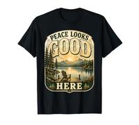 Peace Looks Good Here - Lake and Sunset T-Shirt