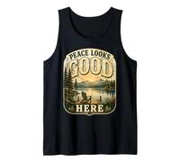 Peace Looks Good Here - Lake and Sunset Tank Top