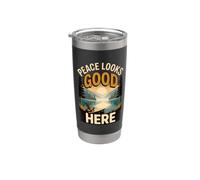 Peace Looks Good Here Stainless Steel Insulated Tumbler