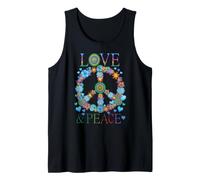 Peace Love 60s 70s Flower Power Hippie Outfit Tank Top
