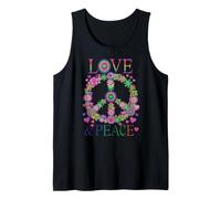 Peace Love 60s 70s Flower Power Hippie Outfit Tank Top