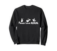 Peace Love Aerial Yoga Lover Aerial Yoga Sweatshirt