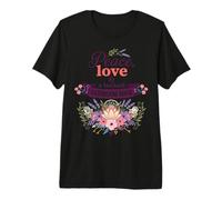 Peace Love and a Locked Bathroom Door Funny Mom Premium T-Shirt