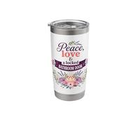 Peace Love and a Locked Bathroom Door Funny Mom Stainless Steel Insulated Tumbler