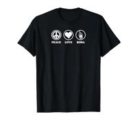 Peace Love and Boba Simple Basic Boba Graphic Value Graphic T-Shirt, Men, Black, L