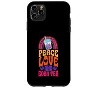 Peace Love and Boba Tea Bohemian Rainbow Case for iPhone 11 Pro Max