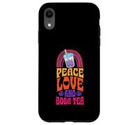 Peace Love and Boba Tea Bohemian Rainbow Case for iPhone XR
