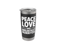 Peace Love and Breakfast Burritos Stainless Steel Insulated Tumbler