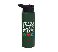 Peace, Love and EDM Gear | Electronica Electronic Music Stainless Steel Insulated Water Bottle
