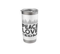Peace, Love and EDM Gear for EDM DJ Stainless Steel Insulated Tumbler