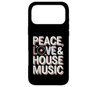 Peace Love and House Music Rave Design Case for iPhone 17 Pro Max