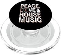Peace Love and House Music Rave Design PopSockets PopGrip for MagSafe