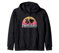 Peace Love and International Law Zip Hoodie