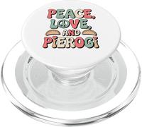 Peace, Love and Pierogi Funny Polish Food Lover Design PopSockets PopGrip for MagSafe