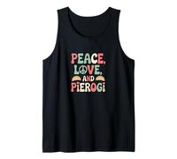 Peace, Love and Pierogi Funny Polish Food Lover Design Tank Top