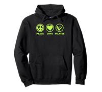 Peace Love And Pilates Simple Aesthetic Pullover Hoodie