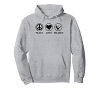 Peace Love And Pilates Simple Aesthetic Pullover Hoodie