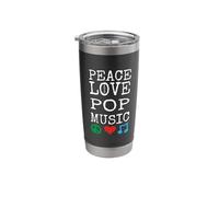 Peace, Love and Pop Music Stuff | Pop Stainless Steel Insulated Tumbler