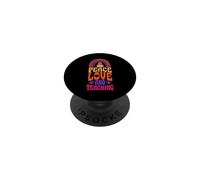 Peace Love And Teaching Bohemian Rainbow PopSockets Adhesive PopGrip