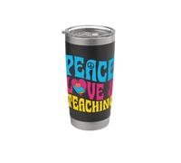 Peace Love and Teaching Stainless Steel Insulated Tumbler