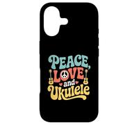 Peace Love And Ukulele Retro Uke Player Hippie Vibes Case for iPhone 17