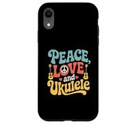 Peace Love And Ukulele Retro Uke Player Hippie Vibes Case for iPhone XR