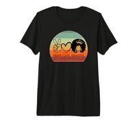 Peace Love Aquarius Queen Zodiac Afro Hair Crown Premium T-Shirt