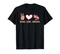 Peace Love Axolotl Japanese Anime Kawaii Pet Axolotls Otaku T-Shirt