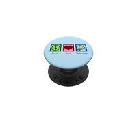 Peace Love Badminton Player PopSockets Adhesive PopGrip