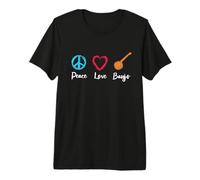 Peace Love Banjo Enthusiast Premium T-Shirt