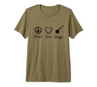 Peace Love Banjo Instructor Country Music Premium T-Shirt