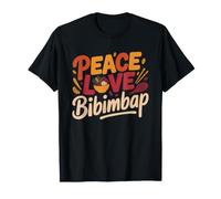 Peace Love Bibimbap Retro Vintage Korean Food Style T-Shirt