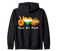 Peace Love Biryani Indian Food Lover Zip Hoodie