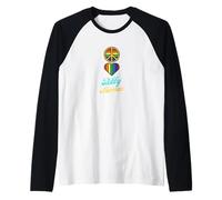 Peace Love Bobby Sherman 60s 70s Groovy Greeting Rainbows Raglan Baseball Tee