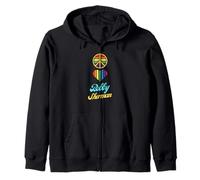 Peace Love Bobby Sherman 60s 70s Groovy Greeting Rainbows Zip Hoodie