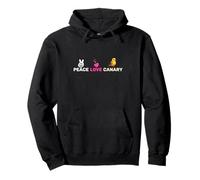 Peace Love Canary Lover Pet Bird Owner Canary Pullover Hoodie