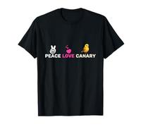 Peace Love Canary Lover Pet Bird Owner Canary T-Shirt