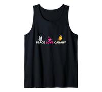 Peace Love Canary Lover Pet Bird Owner Canary Tank Top